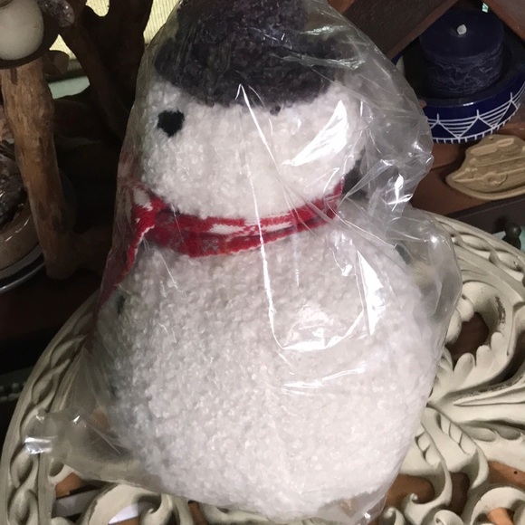 Pottery Barn Whimsical and Cute Archie The Snowman Shaped Fuzzy Cozy Pillow ☃️❄️ - Picture 12 of 16